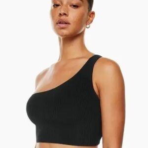 Aritzia Babaton Sculpt‎ Knit One Shoulder Crop Top size XL